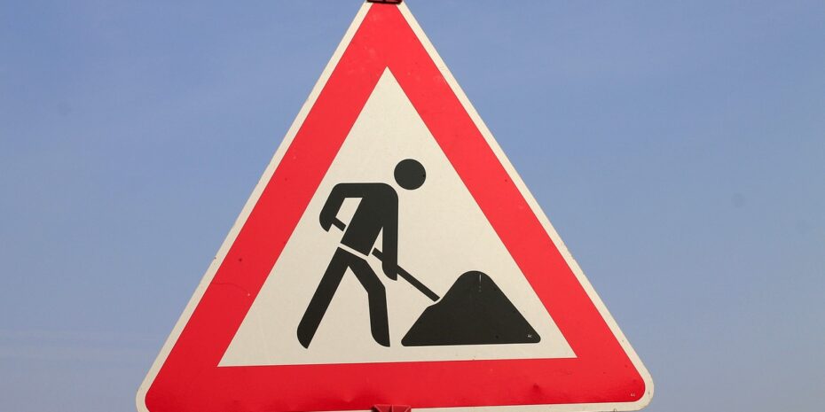 Baustellenschild