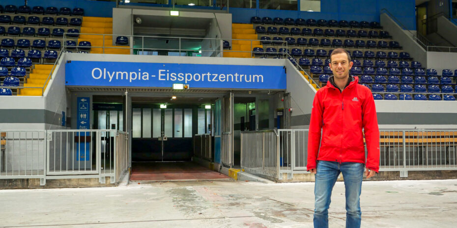 Florian Schönemann in der Eissporthalle