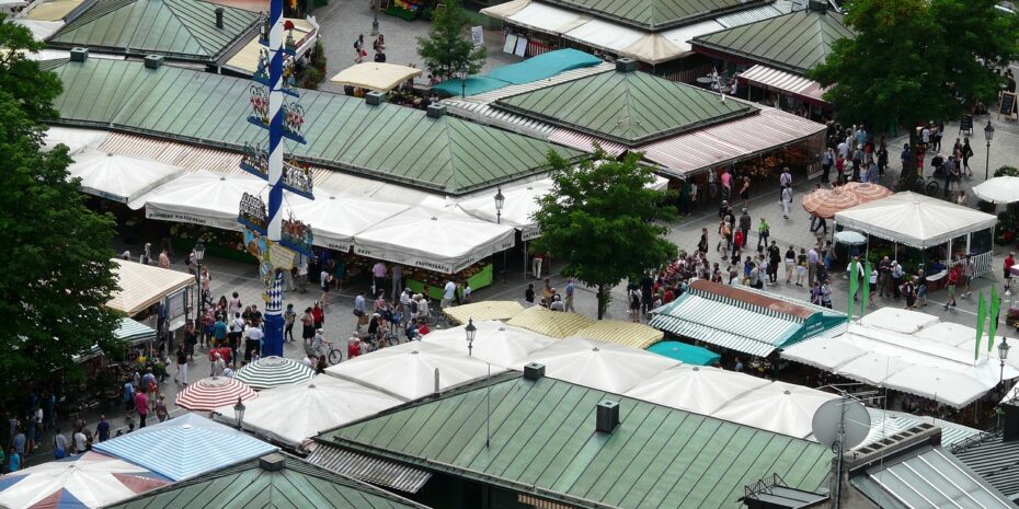 Der Viktualienmarkt von oben