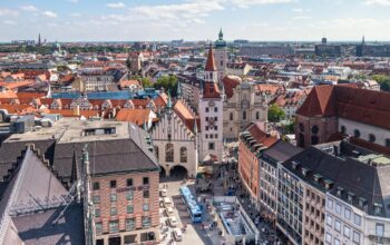 Die Münchner Innenstadt von oben