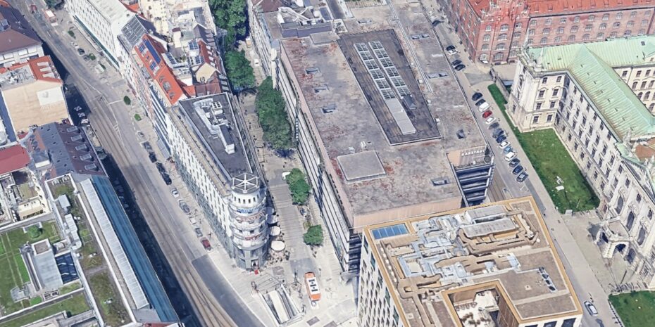 Ein Luftbild der Schützenstraße