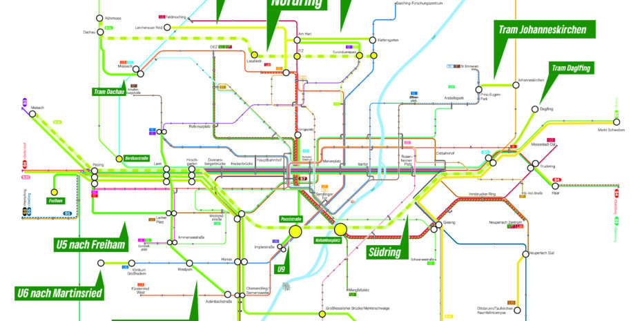MVV-Netzplan mit Ideen der Fraktion