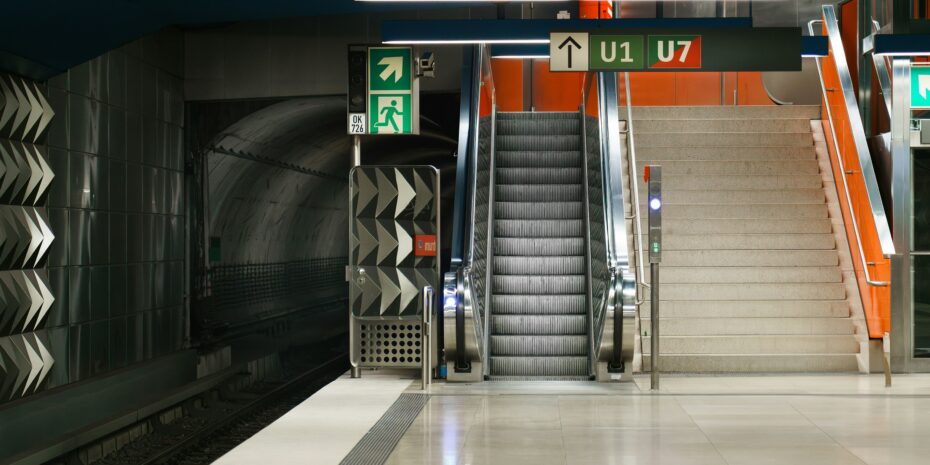 Aufnahme von einem U-Bahnhof in München