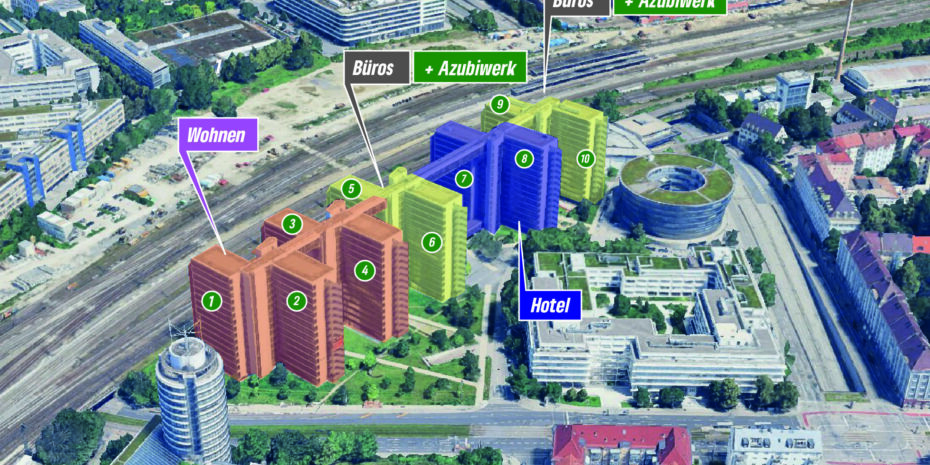 Lageplan der Ten Towers
