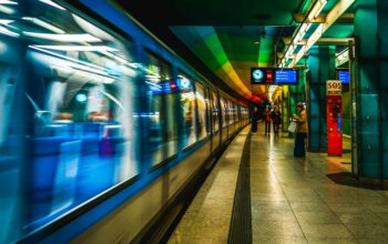 Aufnahme von einer U-Bahn in München