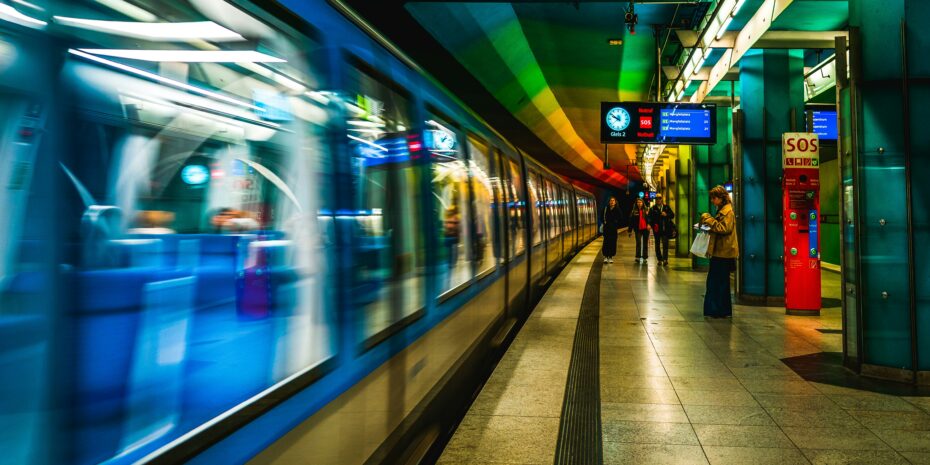 Aufnahme von einer U-Bahn in München